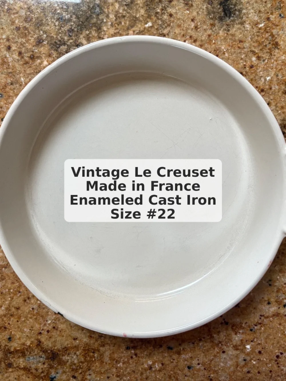 Vintage Le Creuset Flame Orange Enameled Cast Iron Gratin Dish #22